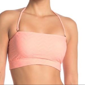 BECCA Orange Bandeau Bikini Top